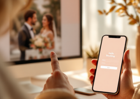 新郎新婦とスタッフの打ち合わせイメージ